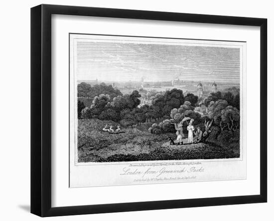 London from Greenwich Park, 1816-I Varrall-Framed Giclee Print