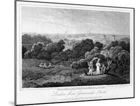 London from Greenwich Park, 1816-I Varrall-Mounted Giclee Print