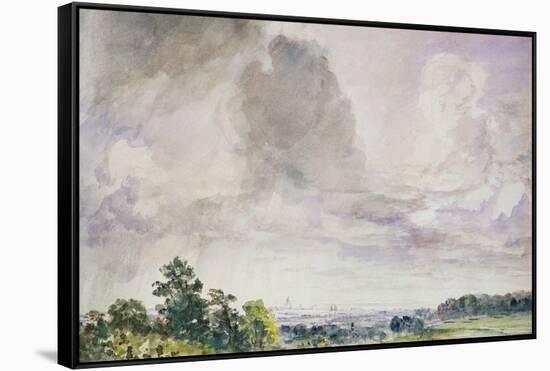 London from Hampstead Heath-John Constable-Framed Stretched Canvas