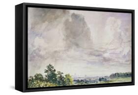 London from Hampstead Heath-John Constable-Framed Stretched Canvas