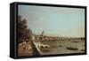 London from Somerset House-Canaletto-Framed Stretched Canvas