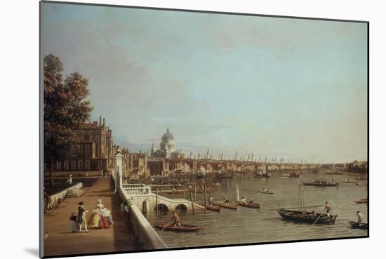 London from Somerset House-Canaletto-Mounted Giclee Print