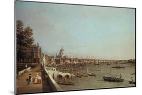 London from Somerset House-Canaletto-Mounted Giclee Print