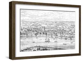 London from Temple Bar to Charing Cross, 1543-Anthonis van den Wyngaerde-Framed Giclee Print