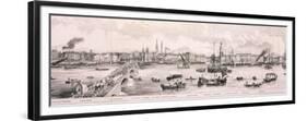 London from the River Thames, 1844-Frank Vizetelly-Framed Premium Giclee Print