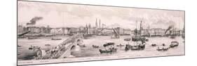 London from the River Thames, 1844-Frank Vizetelly-Mounted Premium Giclee Print