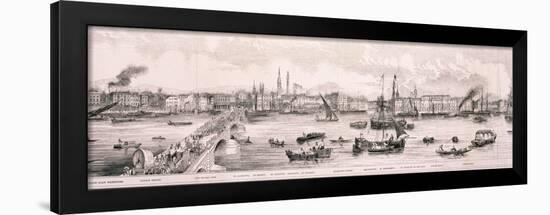 London from the River Thames, 1844-Frank Vizetelly-Framed Giclee Print