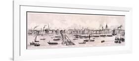 London from the River Thames, 1844-Frank Vizetelly-Framed Premium Giclee Print