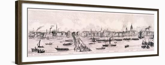 London from the River Thames, 1844-Frank Vizetelly-Framed Premium Giclee Print