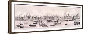 London from the River Thames, 1844-Frank Vizetelly-Framed Premium Giclee Print