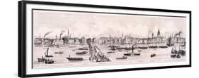 London from the River Thames, 1844-Frank Vizetelly-Framed Premium Giclee Print