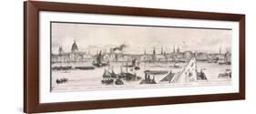 London from the River Thames, 1844-Frank Vizetelly-Framed Giclee Print