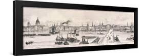 London from the River Thames, 1844-Frank Vizetelly-Framed Giclee Print