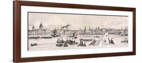 London from the River Thames, 1844-Frank Vizetelly-Framed Premium Giclee Print