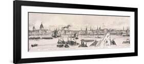 London from the River Thames, 1844-Frank Vizetelly-Framed Premium Giclee Print