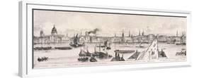 London from the River Thames, 1844-Frank Vizetelly-Framed Premium Giclee Print