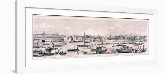 London from the River Thames, 1844-Frank Vizetelly-Framed Giclee Print