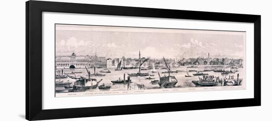 London from the River Thames, 1844-Frank Vizetelly-Framed Giclee Print