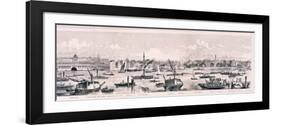 London from the River Thames, 1844-Frank Vizetelly-Framed Giclee Print