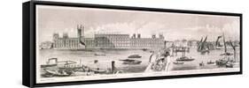 London from the River Thames, 1844-Frank Vizetelly-Framed Stretched Canvas