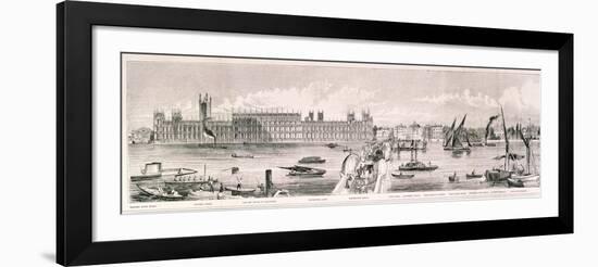 London from the River Thames, 1844-Frank Vizetelly-Framed Giclee Print