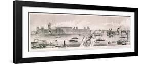 London from the River Thames, 1844-Frank Vizetelly-Framed Giclee Print