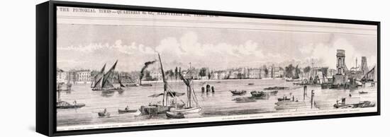 London from the River Thames, 1844-Frank Vizetelly-Framed Stretched Canvas