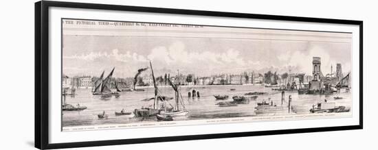 London from the River Thames, 1844-Frank Vizetelly-Framed Premium Giclee Print