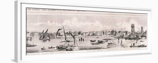 London from the River Thames, 1844-Frank Vizetelly-Framed Premium Giclee Print