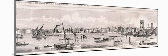 London from the River Thames, 1844-Frank Vizetelly-Mounted Giclee Print
