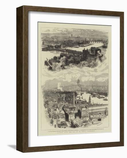 London, from the Top of St Paul's Cathedral-William Lionel Wyllie-Framed Giclee Print