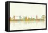 London GB Skyline 1-Marlene Watson-Framed Stretched Canvas