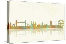 London GB Skyline 1-Marlene Watson-Stretched Canvas