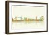 London GB Skyline 1-Marlene Watson-Framed Giclee Print