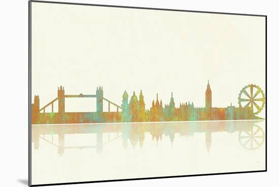 London GB Skyline 1-Marlene Watson-Mounted Giclee Print