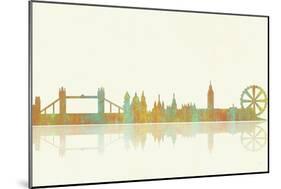 London GB Skyline 1-Marlene Watson-Mounted Giclee Print