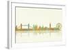 London GB Skyline 1-Marlene Watson-Framed Giclee Print