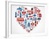 London Heart-Marish-Framed Art Print