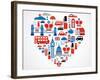 London Heart-Marish-Framed Art Print