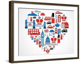 London Heart-Marish-Framed Art Print