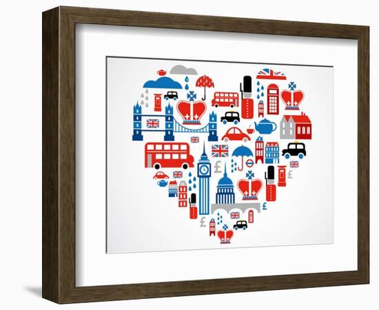 London Heart-Marish-Framed Art Print