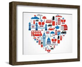 London Heart-Marish-Framed Art Print