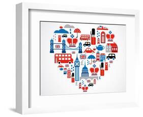 London Heart-Marish-Framed Art Print