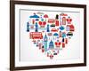 London Heart-Marish-Framed Art Print