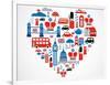 London Heart-Marish-Framed Art Print