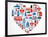 London Heart-Marish-Framed Art Print