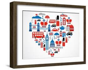 London Heart-Marish-Framed Art Print