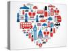 London Heart-Marish-Stretched Canvas