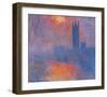 London Houses of Parliament. The Sun Shining Through the Fog-Claude Monet-Framed Premium Giclee Print