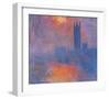 London Houses of Parliament. The Sun Shining Through the Fog-Claude Monet-Framed Premium Giclee Print
